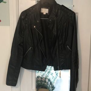 Faux Leather Jacket - size large
